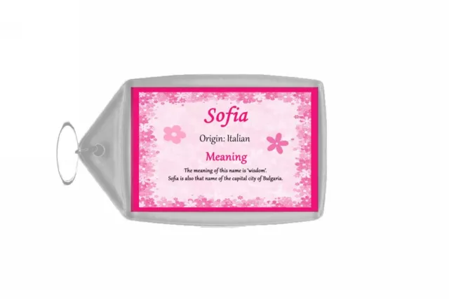 Sofia Personalised Name Meaning Keyring