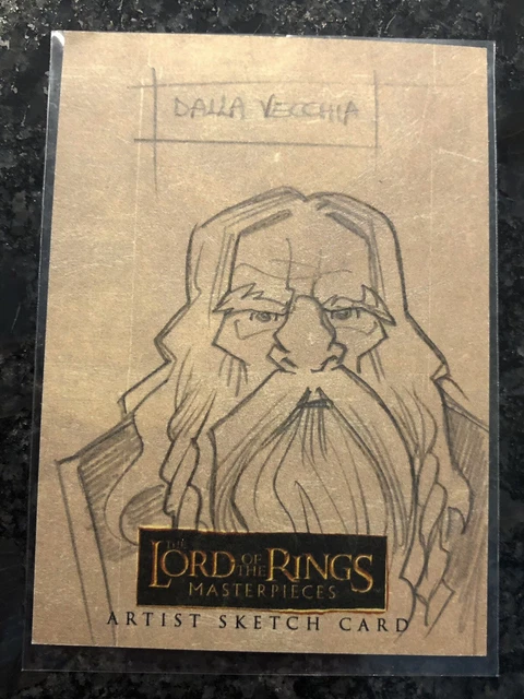 Topps Lord of the Rings Masterpieces Dwarf / Dalla Vecchia Sketch 1/1 Card