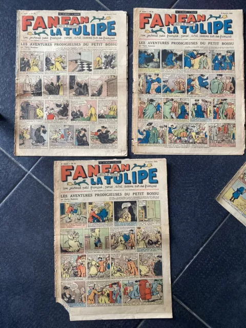 lot Revue bd fanfan la tulipe 33-34-36 - 1942 - le petit bossu Pierre Rousseau