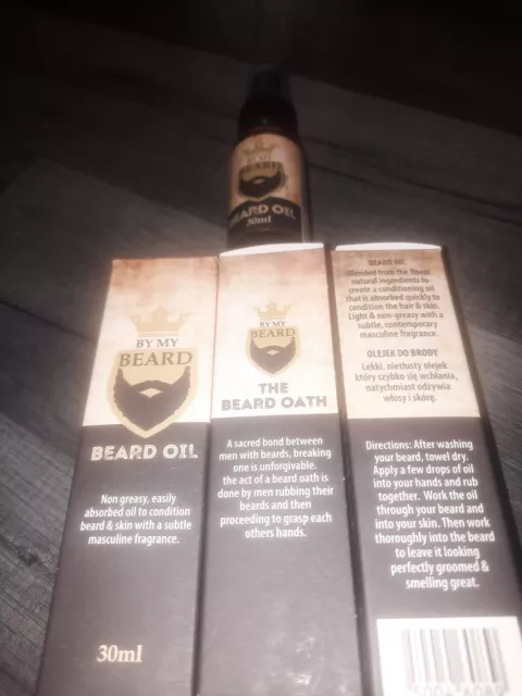 3x By My Beard Oil 30ml per uomo olio barba e pelle non grassi facilmente assorbibili 3x