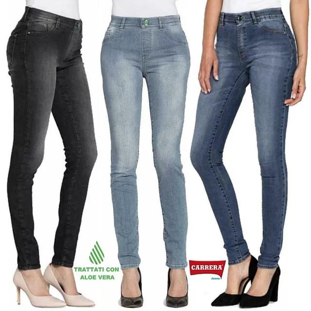 Leggins jeans donna CARRERA skinny fit pantaloni elasticizzati leggings con aloe