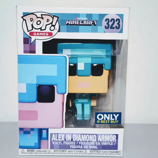 Buy the Funko Pop! Games NIB Minecraft #322 Steve In Diamond Armor (Blue)  Vinyl Figure - GameStop Exclusive - Vaulted