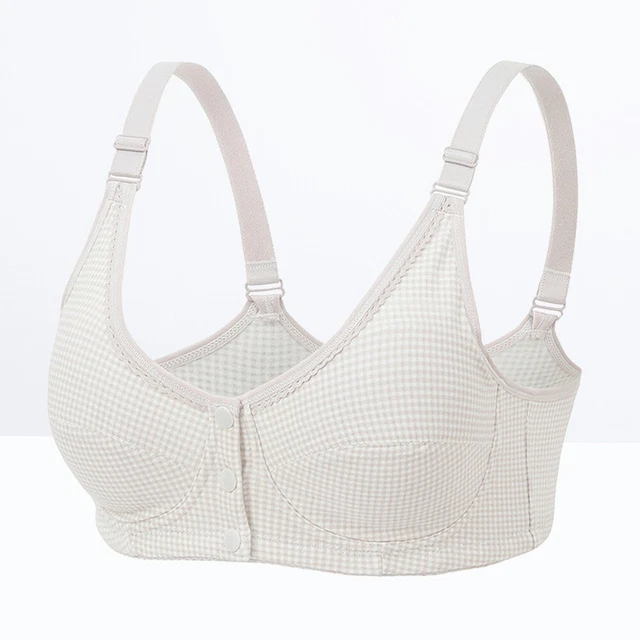 Soutien-gorge d'allaitement imprimé à carreaux gris sous-vêtements en dentelle