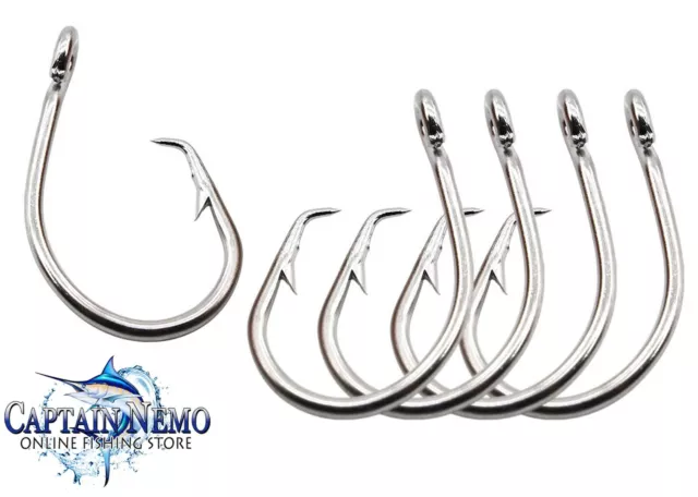 Catch Control 16/0 Stainless Steel Tuna Circle Hooks 5 Pack Shark Cattcss16-0