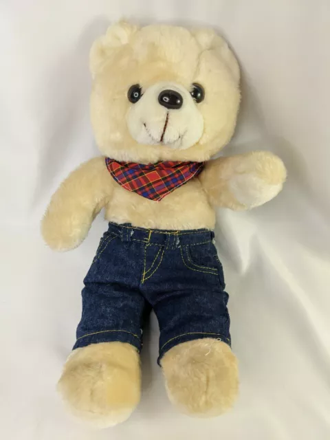 Tan Bear Plush Lee Denim Jeans 15"