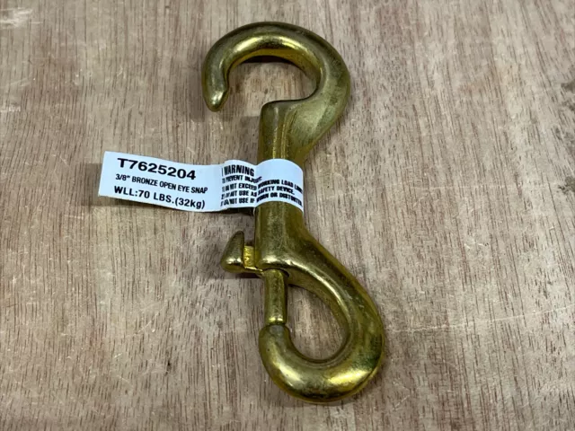 Campbell 3/8" Bronze Round Hook Open Eye Snap WLL 70LBS Capacity T7625204