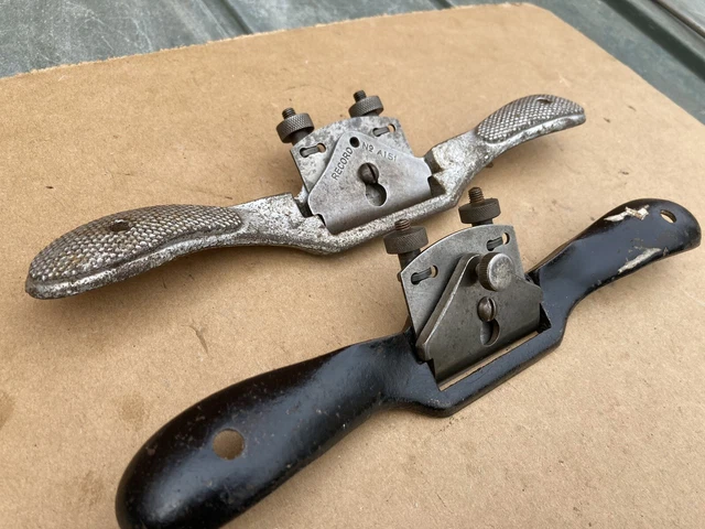 Vintage Spokeshaves Flat Curved bottom Stanley Record