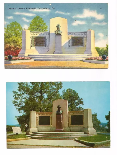 Gettysburg PA Postcards Pennsylvania Abraham Lincoln Speech