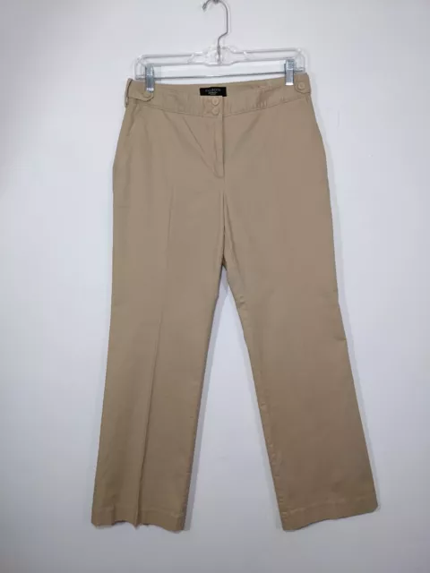 NWT Talbots Heritage Dress Pants Womens  Khaki Straight Leg 6P Petite