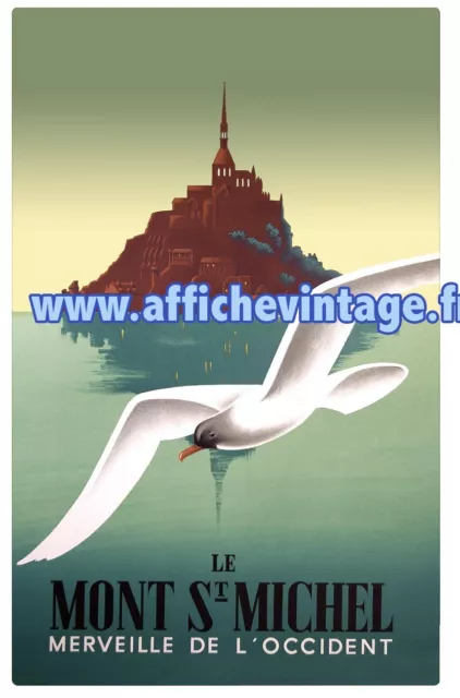 affiche poster bretagne mont saint michel