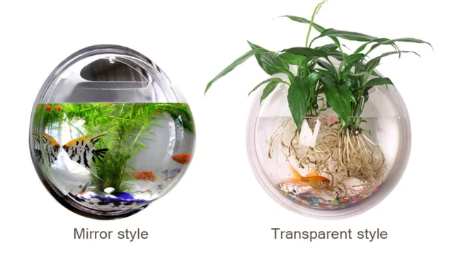 Mount Fish Tank Wall-Hanging Fish Bowl Decoration Planter Pet Supplies Aquarium