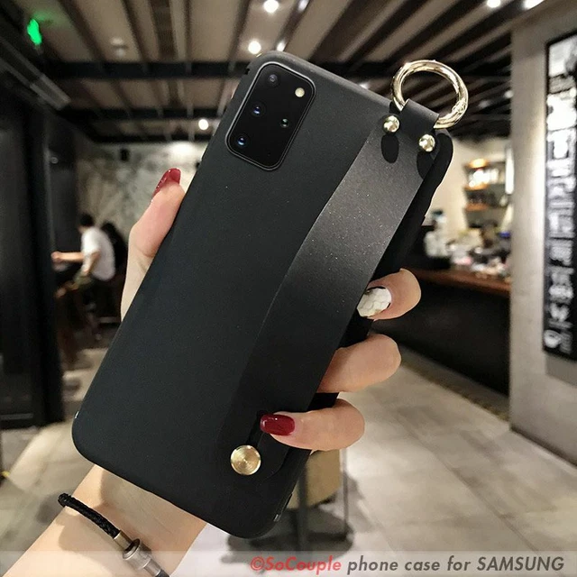 De Luxe Téléphone Coque avec Sangle Pour Samsung Galaxy S8 S9 S10 S20 Note 9 10 7