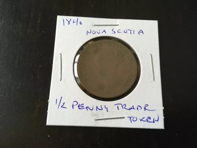 1840 Nova Scotia half penny trade token