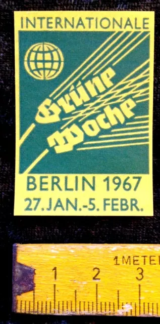 alte Reklamemarke,Vignette,Siegelmarke,Internationale Grüne Woche Berlin 1967