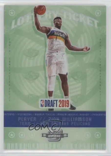 2019-20 Panini Contenders Optic Lottery Ticket Zion Williamson #1 Rookie RC