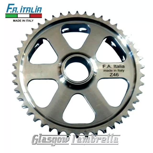 Lambretta SX 125/150/200 LIGHTENED CROWN CLUTCH WHEEL SPROCKET 46 TOOTH Italian