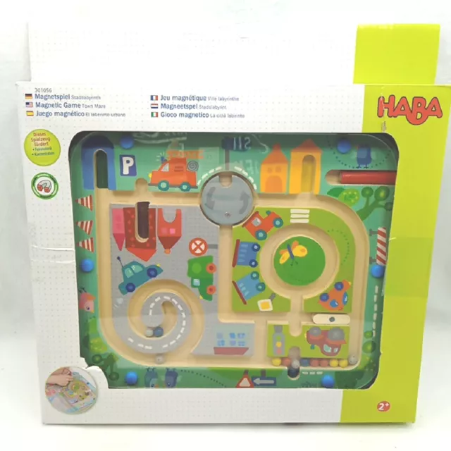 HABA-301056 HABA Magnet-Stadt Labyrinth-Holzspielzeug-Motorikspielzeug und