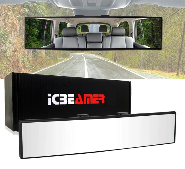 ICBEAMER 11.8 Convex Clear Interior Rear view Mirror Snap on Blind Spot Q642