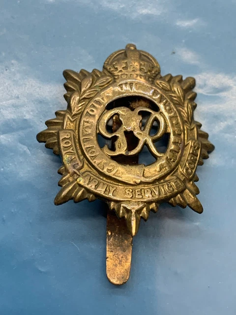 ORIGINAL WW2 BRITISH Army Kings Crown Cap Badge - RASC Royal Army ...
