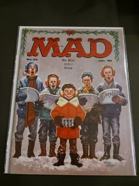 MAD Magazine #52 1960 E.C. Publications Alfred E. Neuman/Caroling Cover