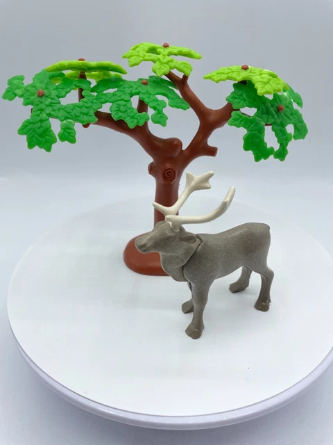 VINTAGE PLAYMOBIL REINDEER Tree Playset Kids Toys Deer Jungle