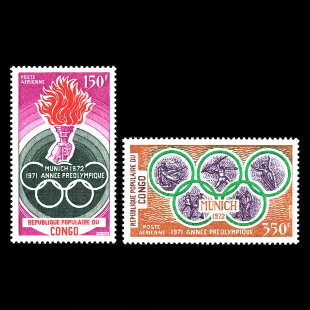 Congo 1971 - Olympic Games - Munich, Germany - Sc C122/3 MNH