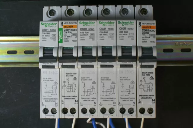 Merlin Gerin Schneider multi 9  C60H RCBO Circuit Breaker - TESTED