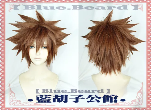 Kingdom Hearts Sora Roxas Short Flip Out Golden Blonde Cosplay Wig+Free Wig Cap