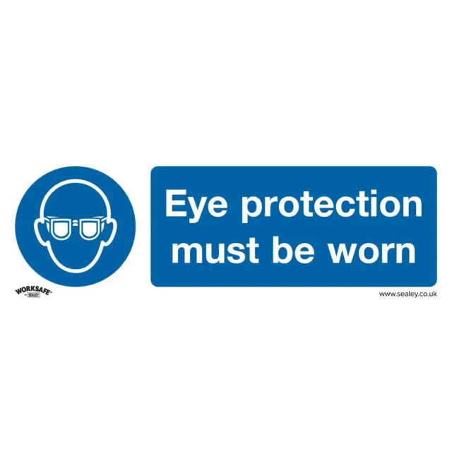 Señal de seguridad Worksafe protección ocular debe usarse paquete de vinilo autoadhesivo de 10