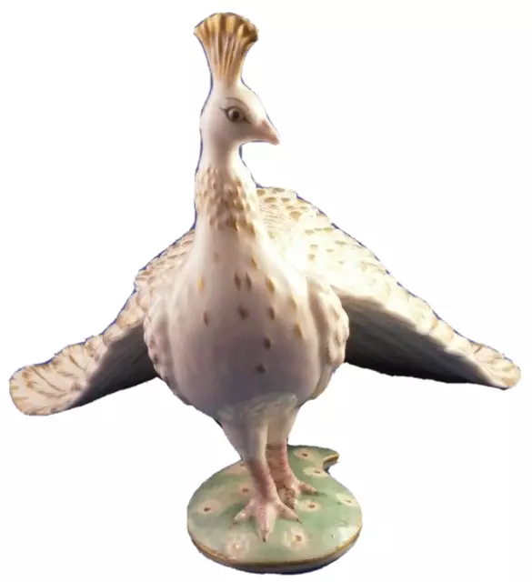 Nymphenburg Porcelain Peacock Bird Figure Figurine Porzellan Pfau Vogel Figur