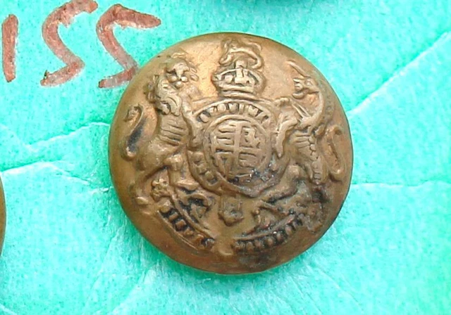 Bouton Ancien De Livrée - Blason Héraldique Avec Lion Et Cheval - France - Occasion Parfait état