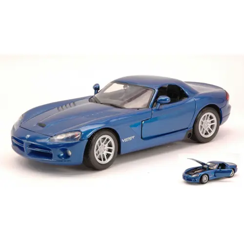 DODGE VIPER SRT-10 2003 BLUE METALLIC 1:24 MotorMax Auto Stradali Die Cast