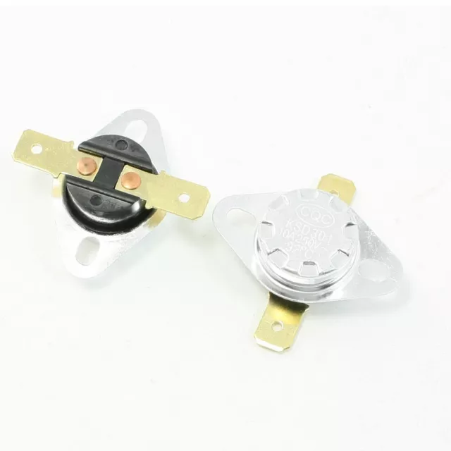 2 Pcs 92 Celsius N/C KSD301 Model Temperature Controller Thermostat AC 250V 10A