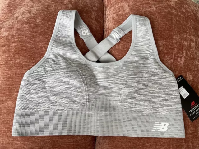 New Balance Sz XL Sports Crossback Bra Padded Top medium-intensity workouts BNWT