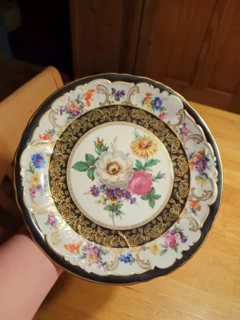 mitterteich bavaria germany Vintage Gold trim Floral Plate