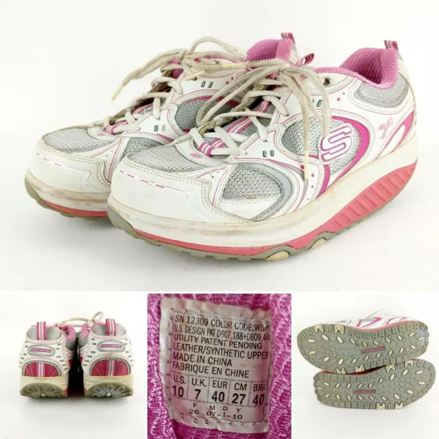SKECHERS SHAPE UPS PINK Breast Cancer Awareness Walking Shoes