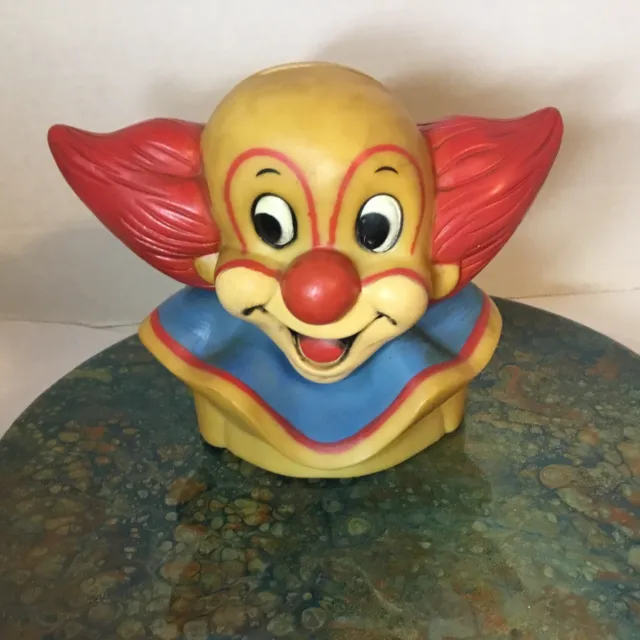 Vintage 1987 Bozo The Clown Larry Harmon Plastic Coin Bank Pre Owned 1986 Plug