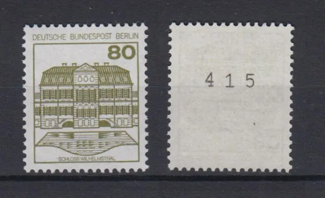 Berlin 674 RM mit ungerader Nummer Burgen + Schlösser 80 Pf postfrisch