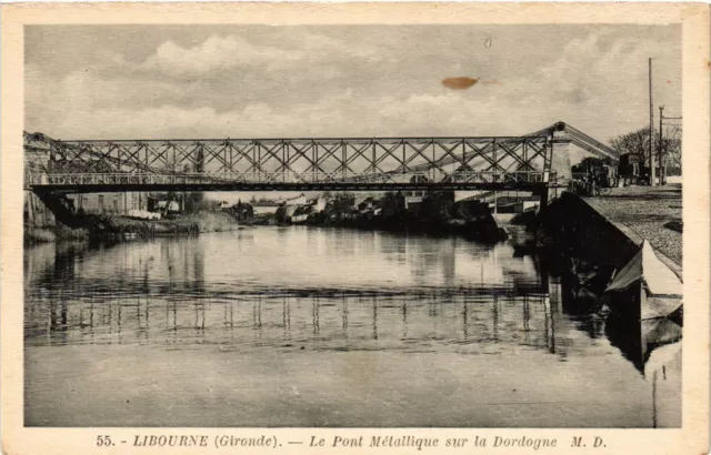 CPA LIBOURNE - Le Pont Metallique sur la Dordogne (655379)