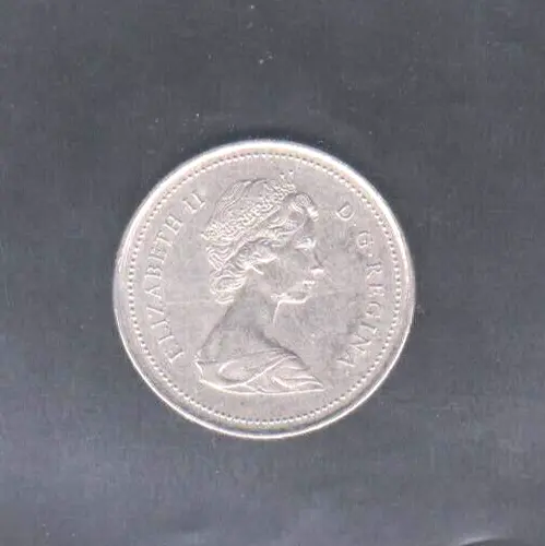 Canadian 25 Cent Coin  1973 Circulated  Small Bust Obverse Very Fine Condition
