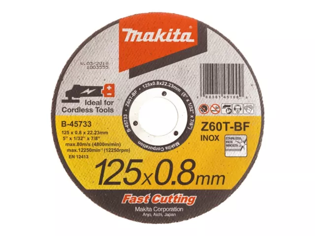 B-45733 Makita Stainless Cutting Disc for Stainless Steel ~D~