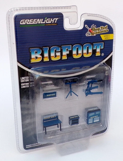 Greenlight 1/64 Scale 16040-A - Shop Tool Accessories Bigfoot - Blue