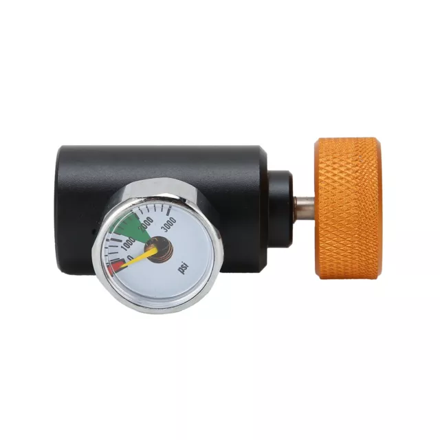 CO2 Refill Adapter Connector Valve ASA With 3000psi Pressure Gauge Soda YA