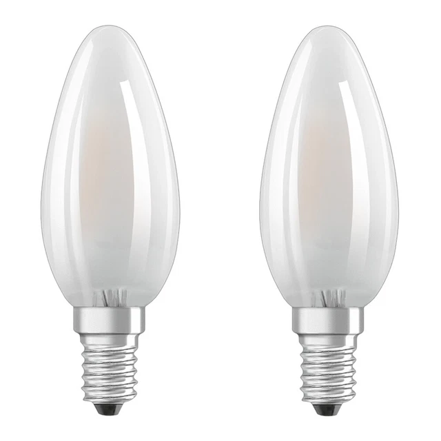 2 x Osram LED Filament Classic Kerzen 2,5W = 25W E14 Matt 250lm Warmweiß 2700K