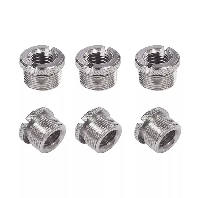 6 Pcs 5/8 inch Male to 3/8 inch Female Mic Converter Threaded Screw Adapter3503