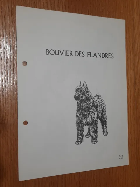 Bouvier Des Flandres Breed Supplement RAS Kennel Control Working Dogs Group 5