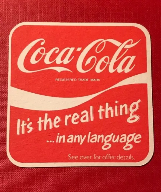 Vintage 1980'S Coca-Cola - Drinks Coaster - Vgc