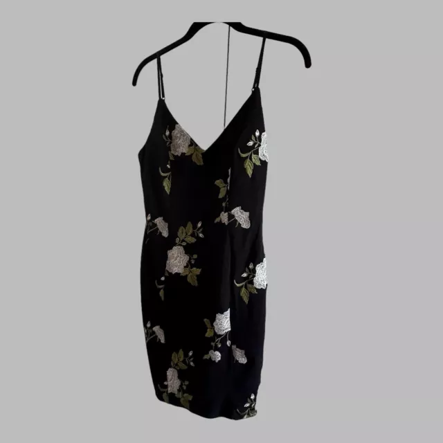 Honey and Rosie Pencil Dress Womens Junior Size M Cocktail Embroidered Strappy