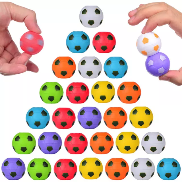 10/30x Mini Fidget Spinners Soccer Ball Toys Rotatable Kids Football Party Favor