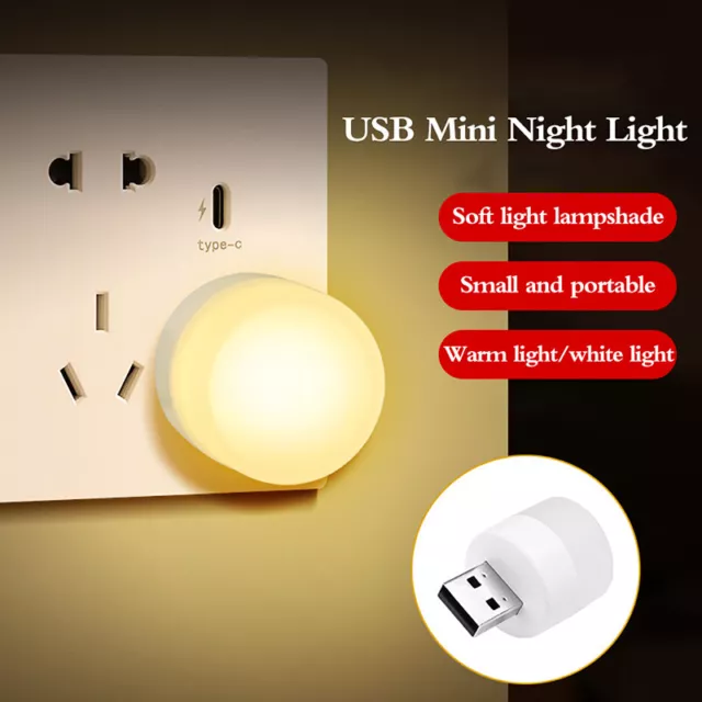 USB PLUG LAMP Computer Mobile Power Charging USB Small Book Lamp LED Night  Li-wf EUR 1,44 - PicClick FR